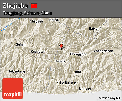 Shaded Relief 3D Map of Zhujiaba