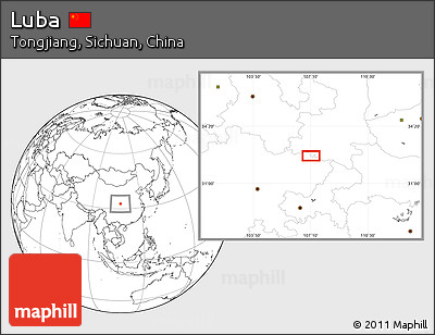 Blank Location Map of Luba