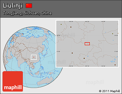 Gray Location Map of Liulinji