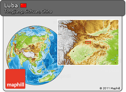 Physical Location Map of Luba