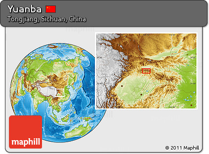 Physical Location Map of Yuanba