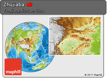 Physical Location Map of Zhujiaba