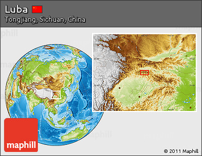 Physical Location Map of Luba