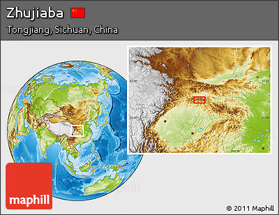 Physical Location Map of Zhujiaba