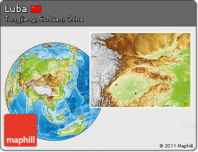 Physical Location Map of Luba