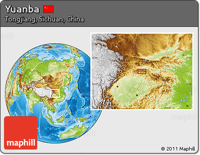 Physical Location Map of Yuanba