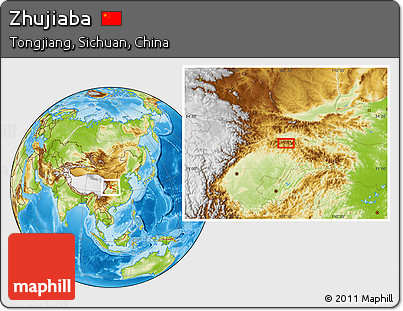Physical Location Map of Zhujiaba