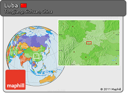 Political Location Map of Luba