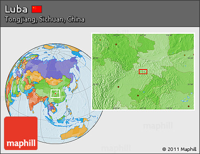 Political Location Map of Luba