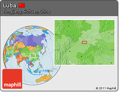Political Location Map of Luba