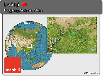 Satellite Location Map of Liulinji