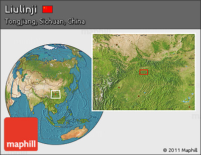Satellite Location Map of Liulinji