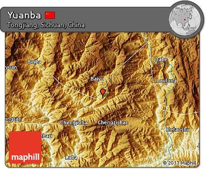 Physical Map of Yuanba