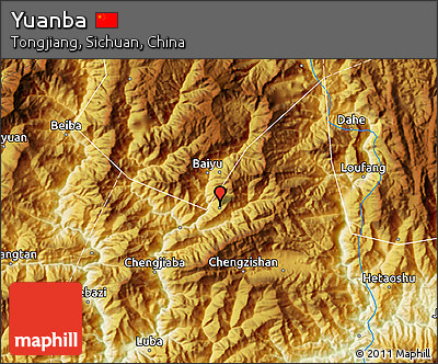 Physical Map of Yuanba
