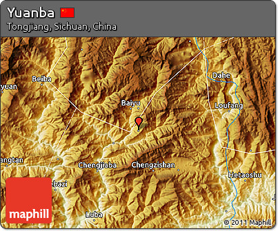 Physical Map of Yuanba