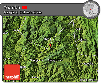 Satellite Map of Yuanba