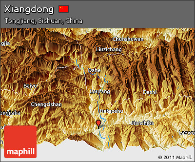 Physical Panoramic Map of Xiangdong
