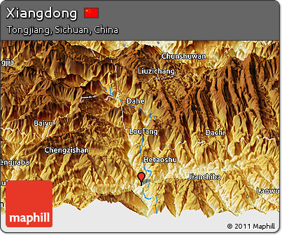 Physical Panoramic Map of Xiangdong