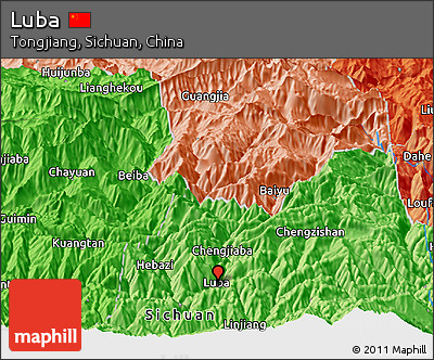Political Panoramic Map of Luba
