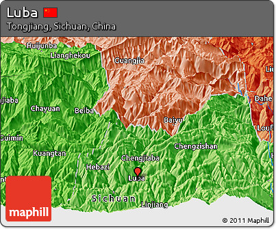 Political Panoramic Map of Luba
