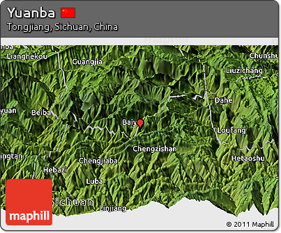 Satellite Panoramic Map of Yuanba