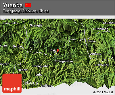 Satellite Panoramic Map of Yuanba