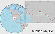 Gray Location Map of the area around 32° 36' 26" N, 108° 43' 29" W