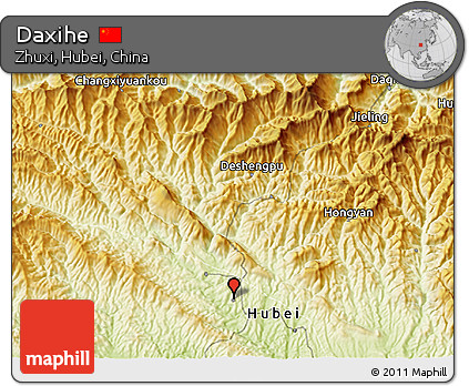 Physical 3D Map of Daxihe