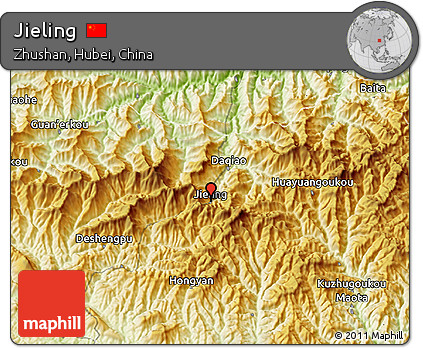 Physical 3D Map of Jieling