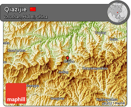 Physical 3D Map of Qiazijie