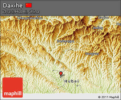 Physical 3D Map of Daxihe