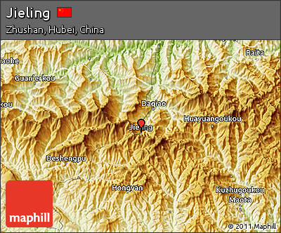 Physical 3D Map of Jieling