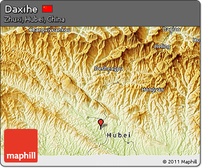 Physical 3D Map of Daxihe