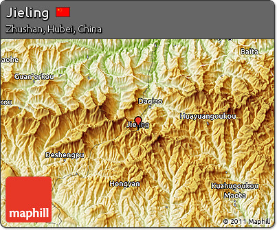 Physical 3D Map of Jieling