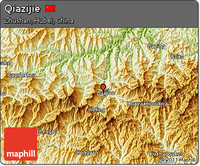 Physical 3D Map of Qiazijie