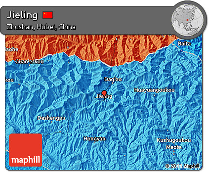 Political 3D Map of Jieling