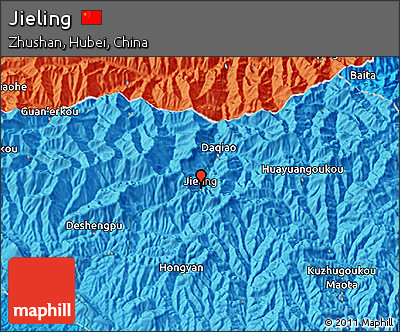 Political 3D Map of Jieling