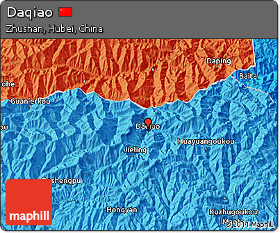 Political 3D Map of Daqiao