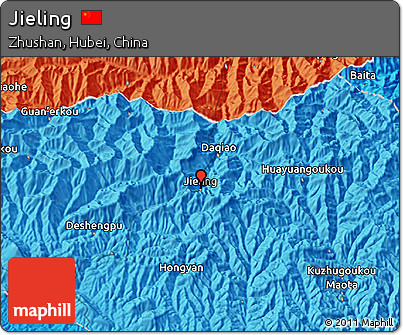 Political 3D Map of Jieling