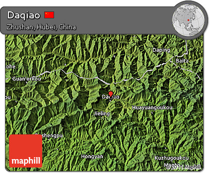 Satellite 3D Map of Daqiao