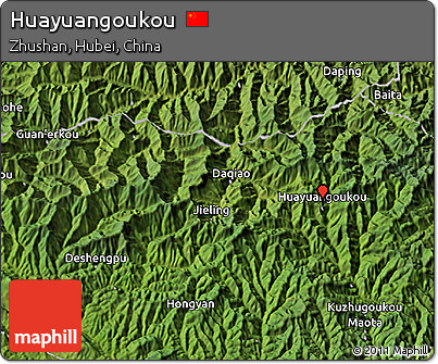 Satellite 3D Map of Huayuangoukou