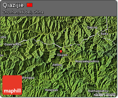 Satellite 3D Map of Qiazijie