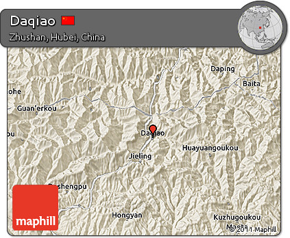 Shaded Relief 3D Map of Daqiao