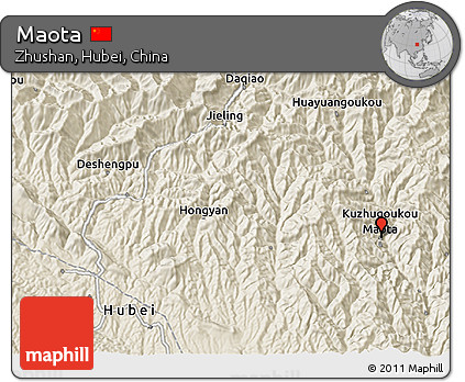 Shaded Relief 3D Map of Maota