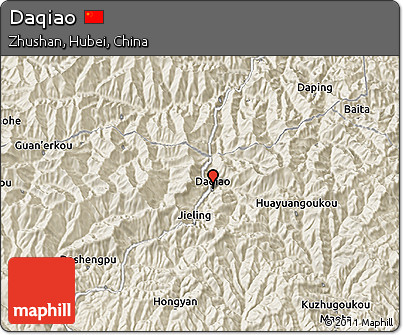 Shaded Relief 3D Map of Daqiao