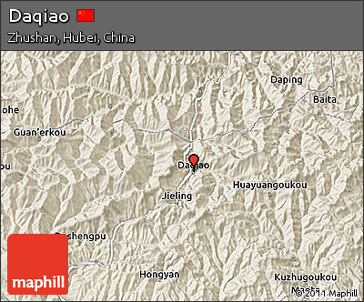 Shaded Relief 3D Map of Daqiao