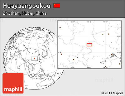 Blank Location Map of Huayuangoukou