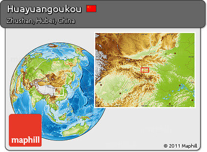 Physical Location Map of Huayuangoukou