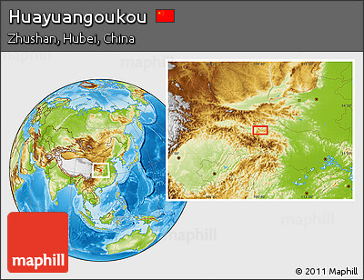 Physical Location Map of Huayuangoukou