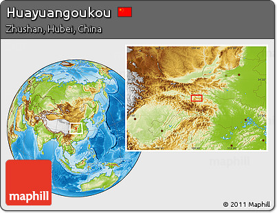 Physical Location Map of Huayuangoukou